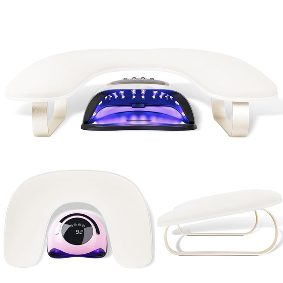 White Professional U Shaped Arm Rest for Nails - Picture 2 of 7